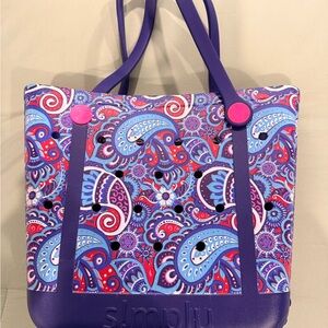 Simply Southern Vibrant Paisley Tote- medium